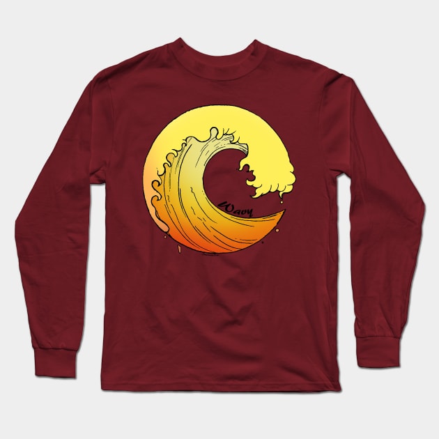 wavy Long Sleeve T-Shirt by JustLittleRae